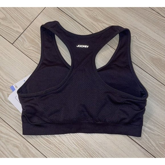 Jockey Sports Bra Seamless Removable Cups Med Impact Womens S Small Charcoal New - Picture 4 of 4